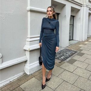 Zara knotted asymmetric dress